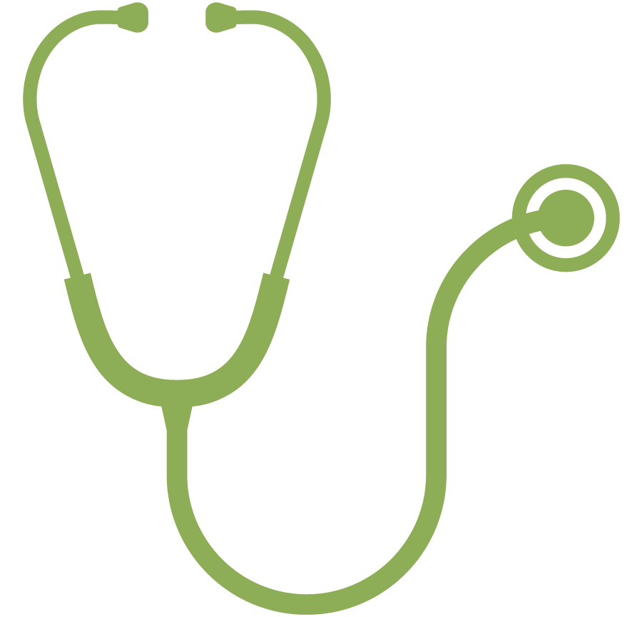green icon of doctor stethoscope