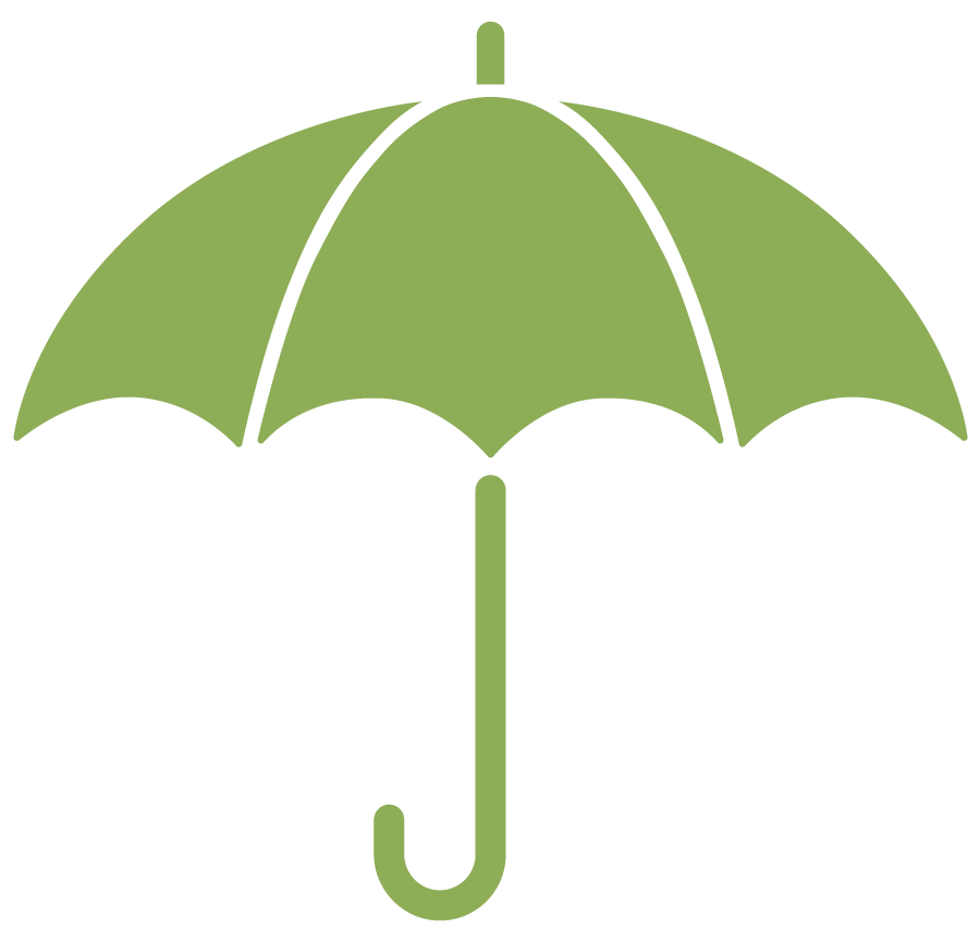 green open umbrella icon